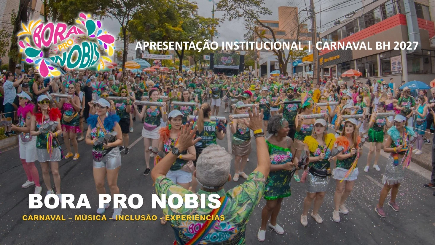 Apresentação institucional Bora Pro Nobis 2027 — tela 1 de 12