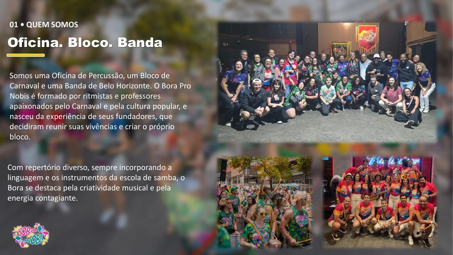 Apresentação institucional Bora Pro Nobis 2027 — tela 3 de 12